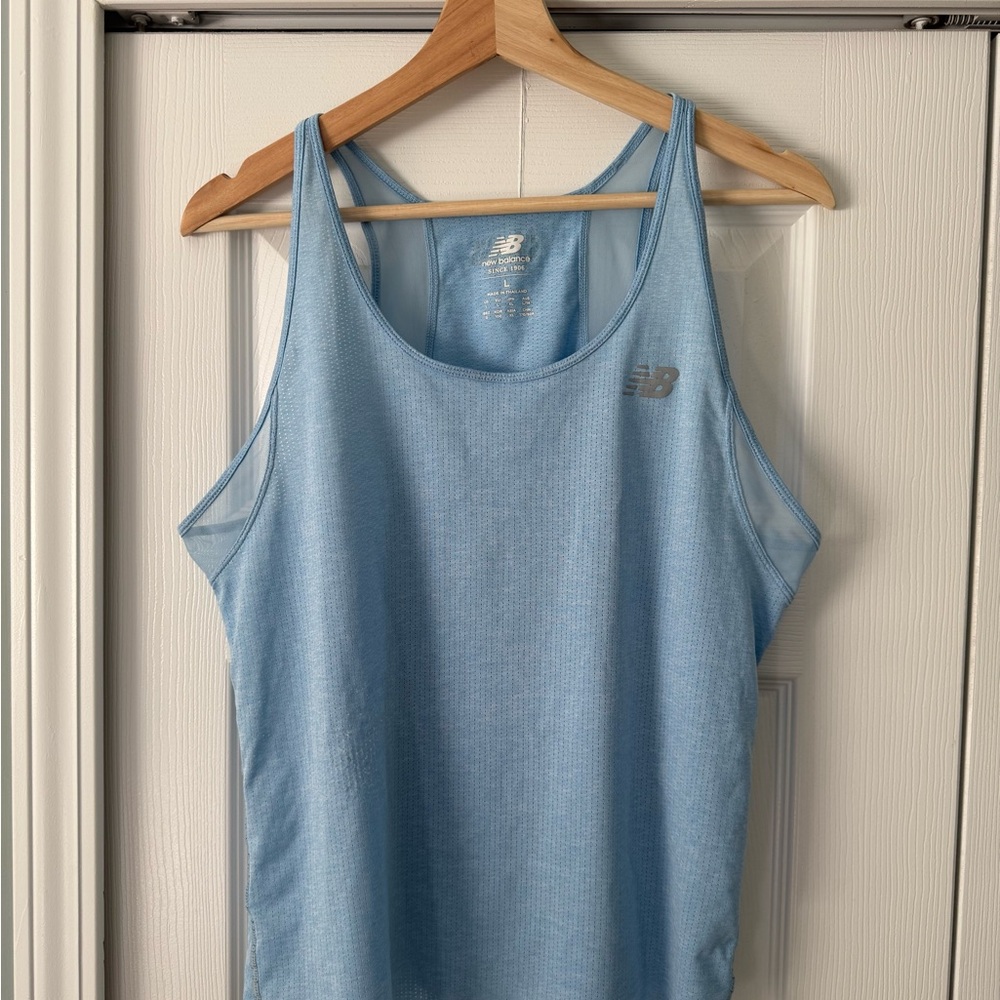 New Balance Blue Sleeveless Running Tank Top